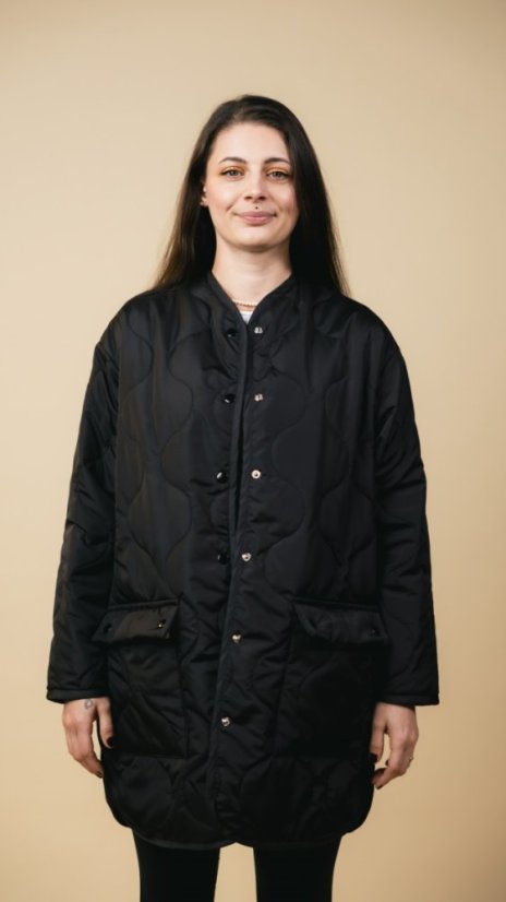 LIMITKA - prošívaná bunda Millie prodloužená bez kapuce - Velikost: M