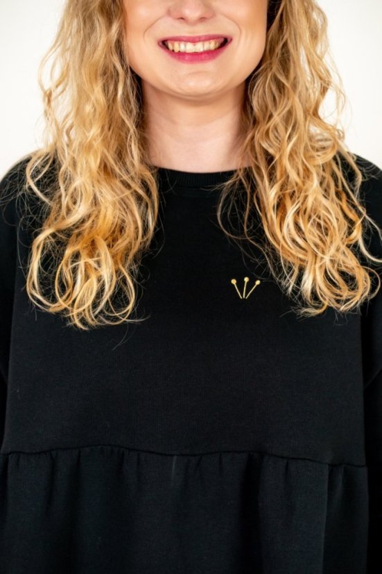 Mikinové šaty Amy Černá - teplé - Velikost: XS/S