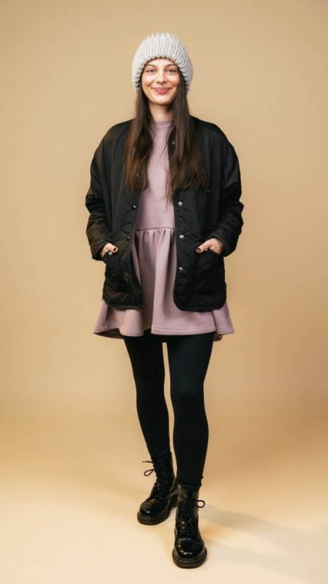 Žebrovaná čepice Šedá světlá