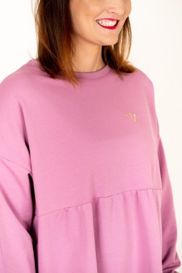 Mikinové šaty Amy Levandulová