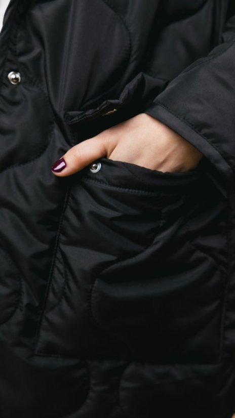 LIMITKA - prošívaná bunda Millie s kapucí černá - Velikost: M