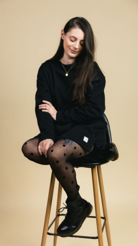 Oversized svetr Mia černá - Velikost: XS/S