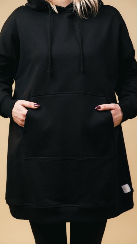 Mikina s kapucí Černá - Velikost: M/L