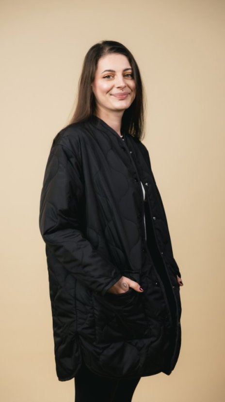 LIMITKA - prošívaná bunda Millie prodloužená bez kapuce - Velikost: M