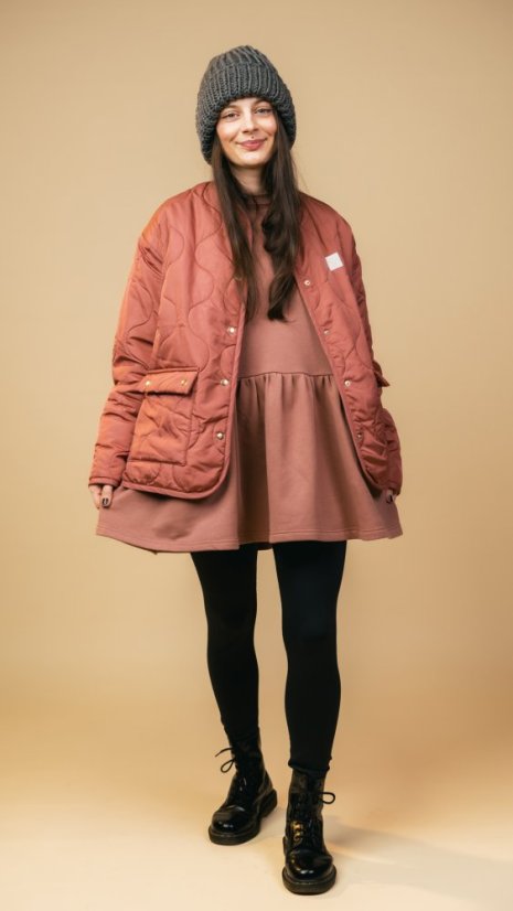 Mikina s volánkem Old Rose