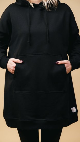 Mikina s kapucí Černá