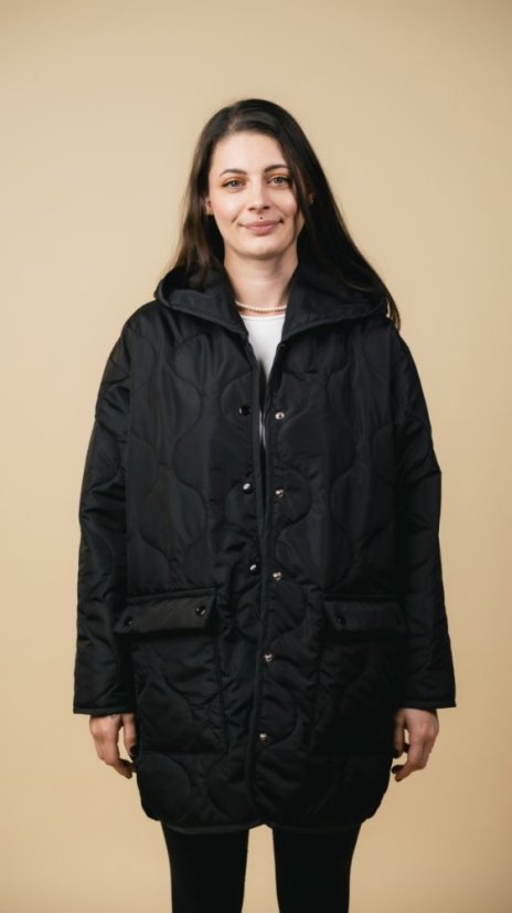 LIMITKA - prošívaná bunda Millie s kapucí černá - Velikost: M