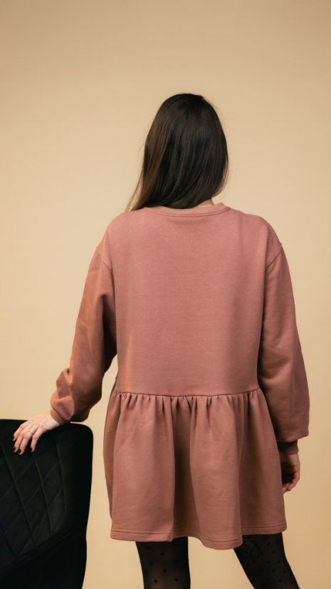 Mikina s volánkem Old Rose - Velikost: XS/S