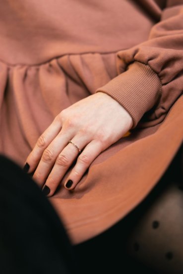 Mikina s volánkem Old Rose