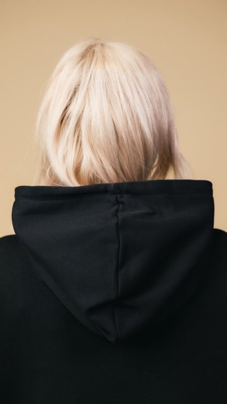 Mikina s kapucí Černá - Velikost: M/L