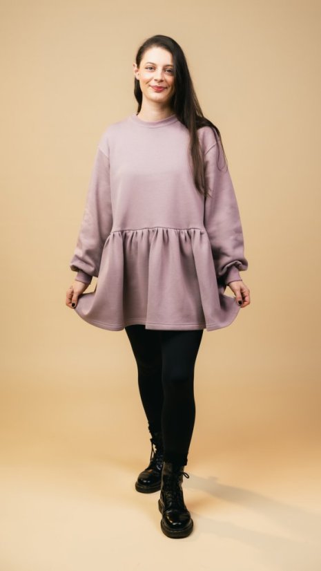 Mikina s volánkem Lila - Velikost: XS/S